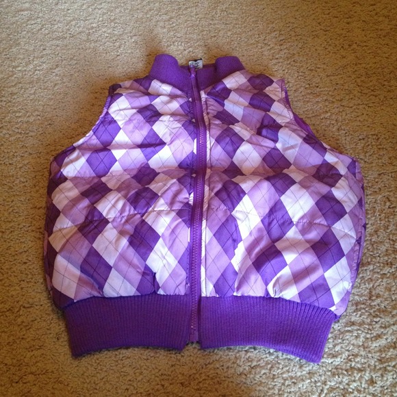 Purple puffed vest