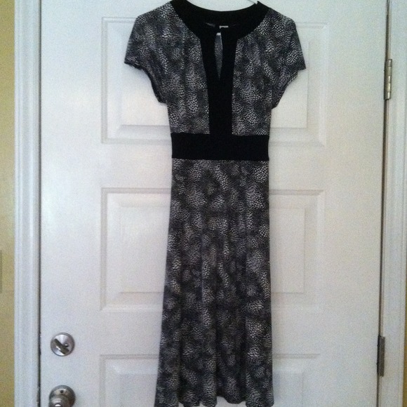 Black and white polka dot dress