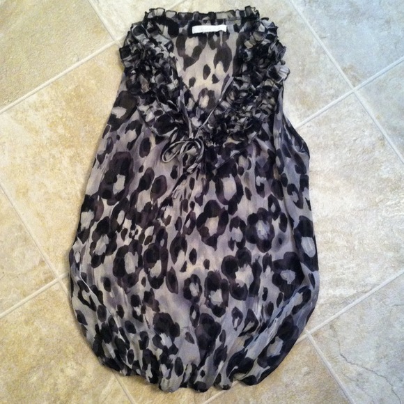 💥SOLD💥 Sheer Leopard Print Top