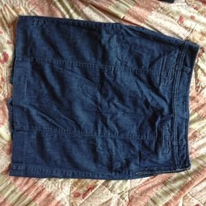 Ann Taylor blue jean skirt