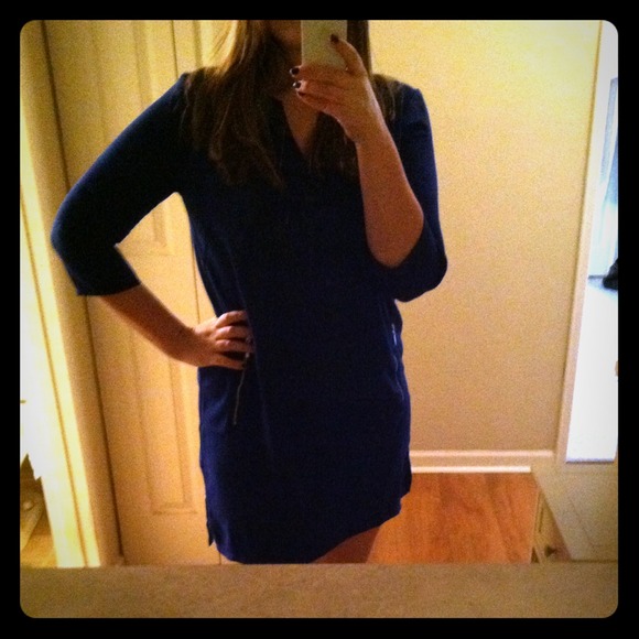 💰SOLD💰H&M Cobalt Blue Dress with Zipper Pockets