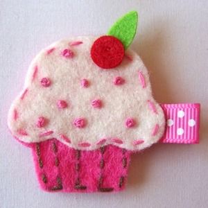 Cup cake hair clip $5 on pp