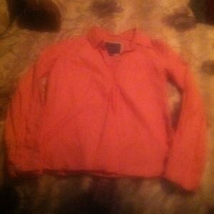 Pink and white stripped button up