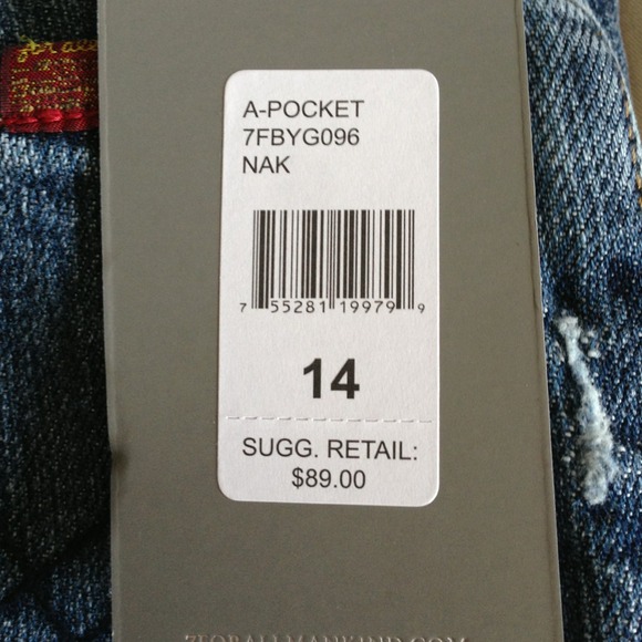 BNWT girls 7 for all Mankind jeans - Picture 4 of 4