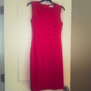 Red Calvin Klein dress