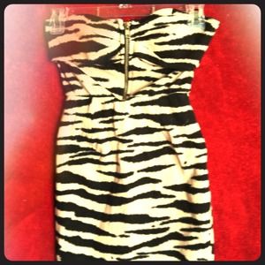 Strapless mini dress