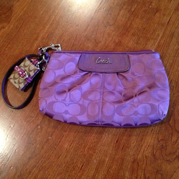 Authentic purple coach wristlet! No trades