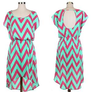 Chevron printed dress.