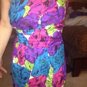 Betsy Johnson silk floral print dress! New!