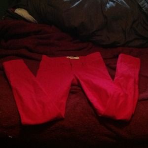 Red hollister skinnies