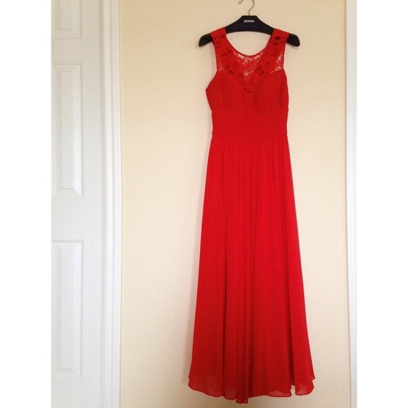 Red Lace Formal Gown - Picture 1 of 4