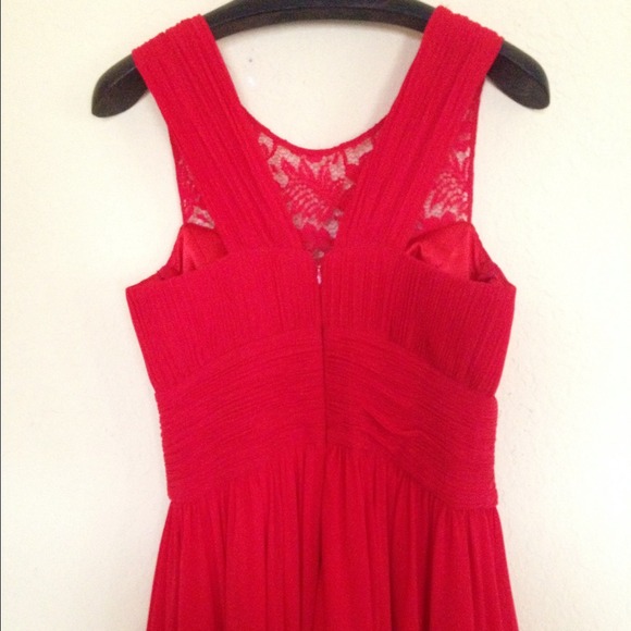 Red Lace Formal Gown - Picture 3 of 4