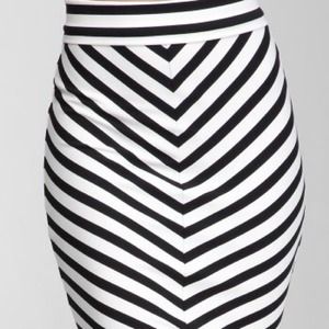 bebe Stripped Skirt