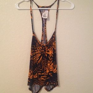 Navy/Orange Agaci Blouse.