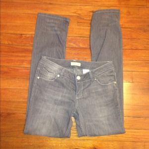 Gray wash skinny jeans