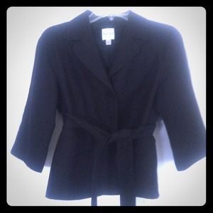 Black blazer with belt