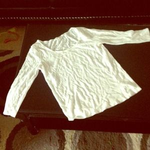 3/4 sleeve plain white shirt from forever 21