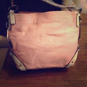 Pink/White Coach Purse,Never Used,Very Cute!!!