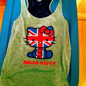 Hello Kitty Metallic Graphic Tank Top