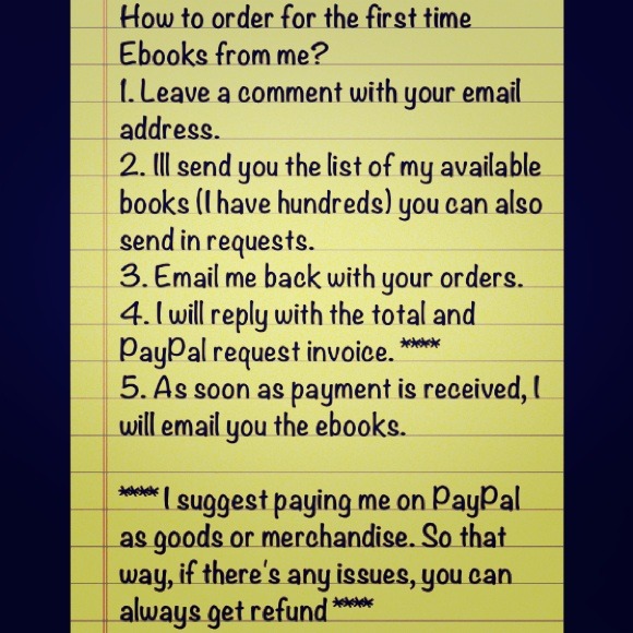 How to order ebooks from me?