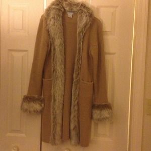 Knit sweater with faux fur HOLD KACKAC1987🌟🌟🌟💥