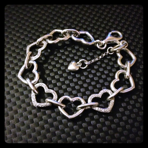 Genuine Dia. Cut Sterling Silver bracelet