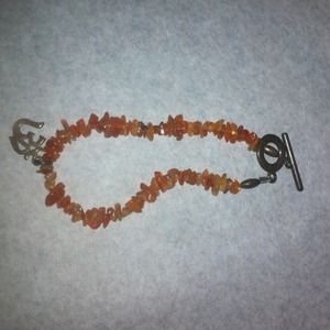 Carnelian om bracelet