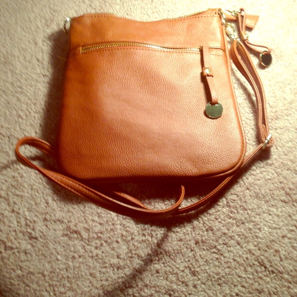 Camel faux leather Crossbody by Forever 21.