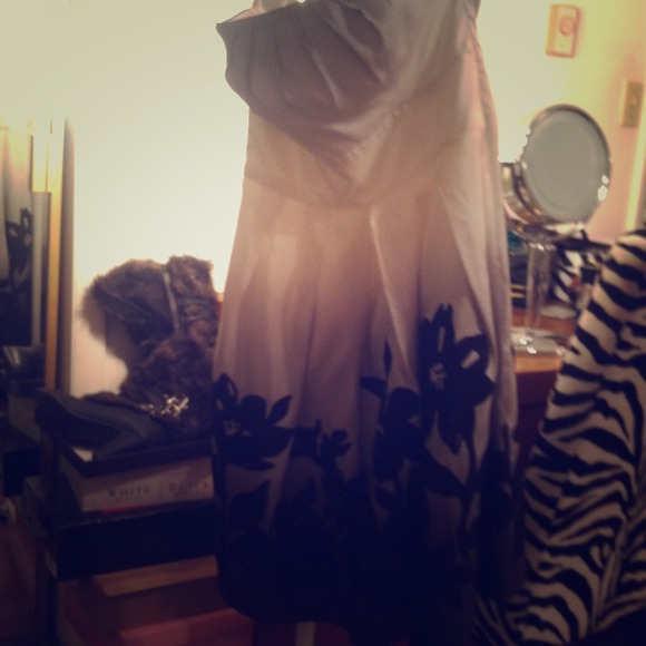 Strapless black and white dress from WHBM