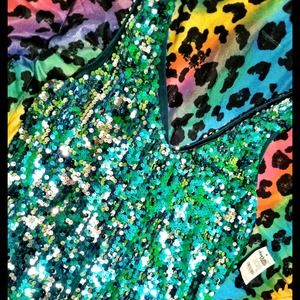 Sequined Turquiose Dress, new with tags