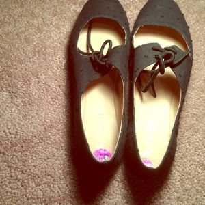 Cute black Resteicted flats. Canvas.