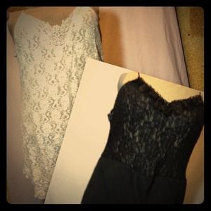 😘 RESERVED 😘 Black and White Lace Bundle