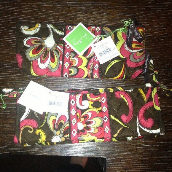 Vera Bradley cosmetic and brush/pencil bags NWT