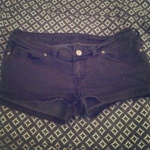 Black Denim Shorts