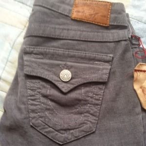True Religion corduroy pants sz 24 NWT