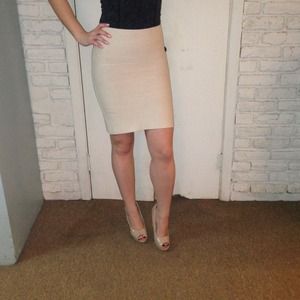 Cream Bandage Skirt