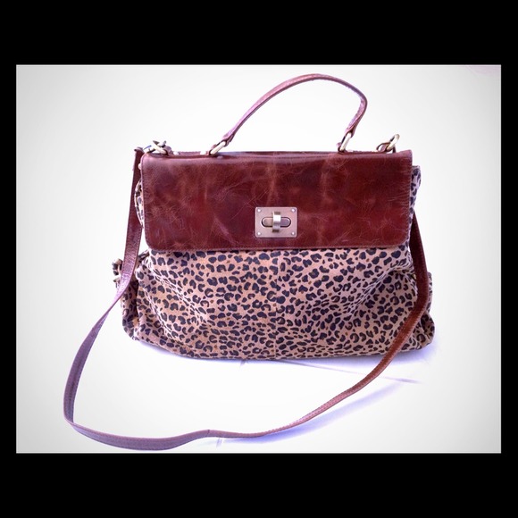 REDUCED!!! Leopard leather bag