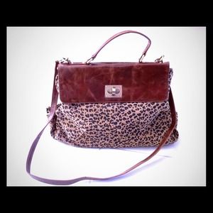 REDUCED!!! Leopard leather bag