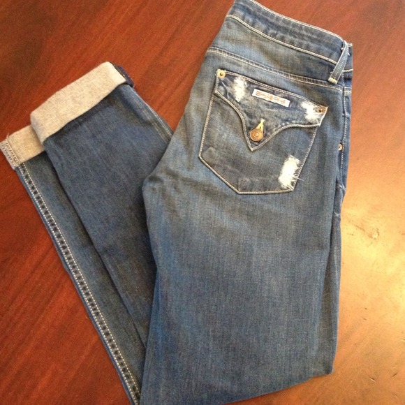 ♥Trade!♥Like New Hudson Distressed Skinny Jean