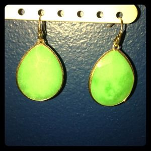 Beautiful stone drop Stella & Dot earrings - green