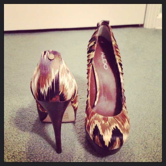 ALDO Brand- Camouflage Platform Heels. Worn Twice.