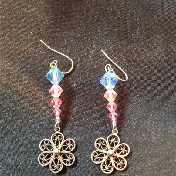 Beaded dangle earrings