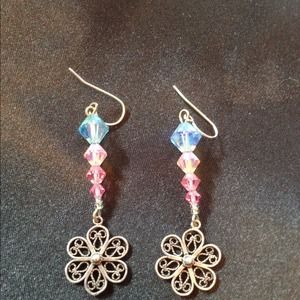 Beaded dangle earrings
