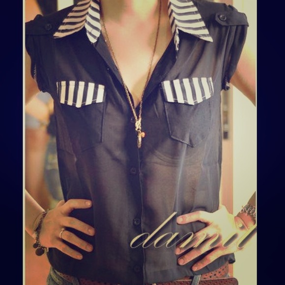 see through sexy top/ blouse