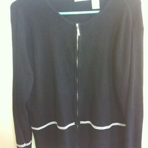 Black zip up cardigan