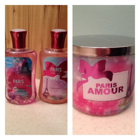 Bath & Body Works Other - Paris Amour Shower Gel, Bubble Bath & candle