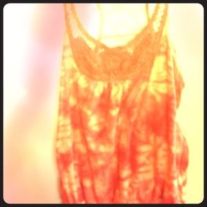 Orange tye dye top