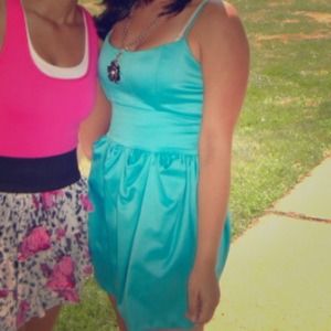 Simple light turquoise dress