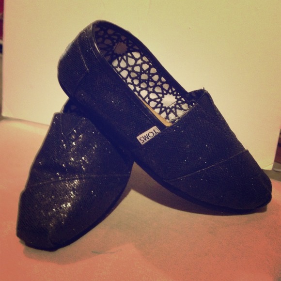 Black Sparkle TOMS