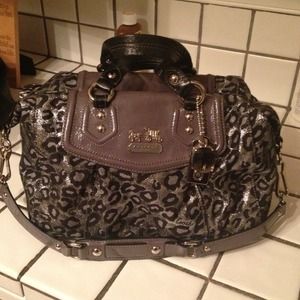 SOLD. Authentic Coach Ocelot purse bag. Was $400
